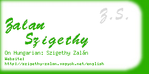 zalan szigethy business card